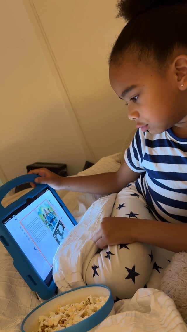 Instagram post by @levidupres for Readingeggs. Caption reads: [...] sure to keep it fun at home with....