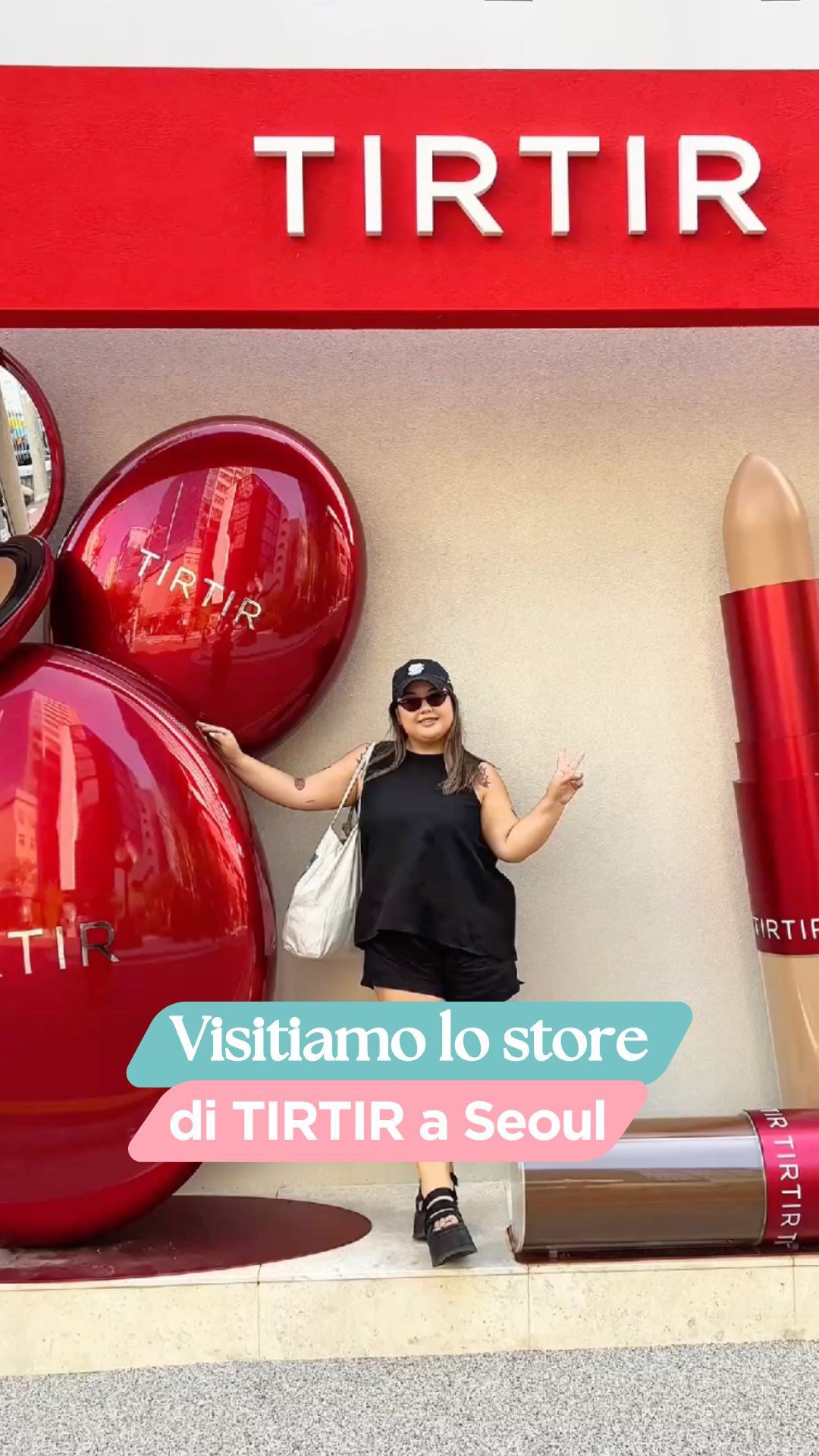 Instagram post by @rometoseoul for TIRTIR. Caption reads: Adele è passata dal flagship store di TIRTIR a....