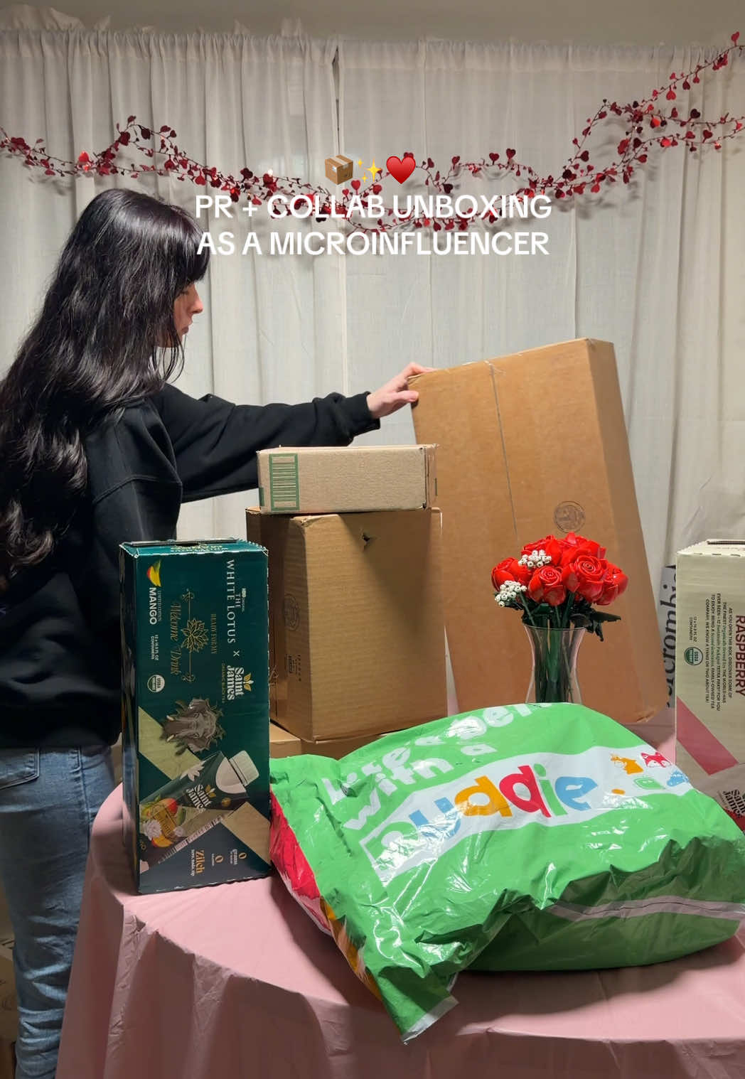 TikTok post by @ayeitsashleyy for LuckyIronLife. Caption reads: [...] @Saint James Iced Tea @HuggaBuddies....