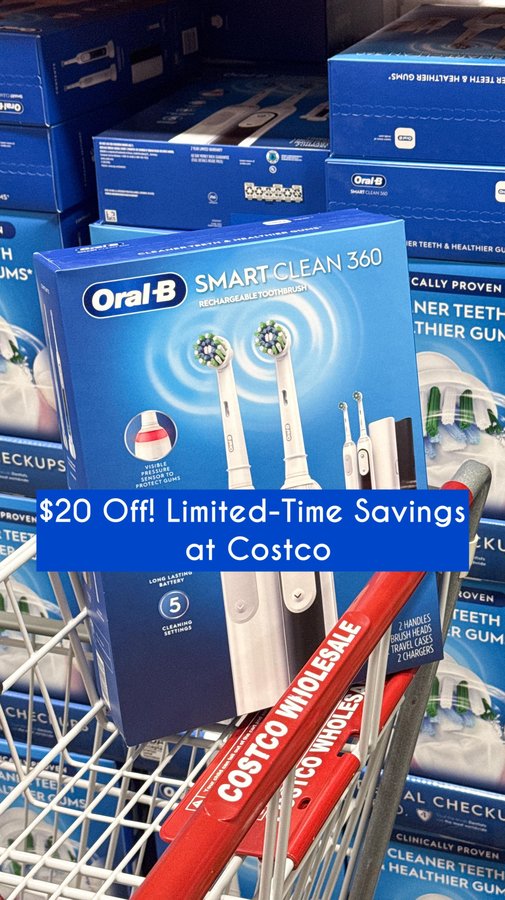 Instagram post by an influencer for Oral-B. Caption reads: #OralBPartner #Ad Don’t miss out! [...].