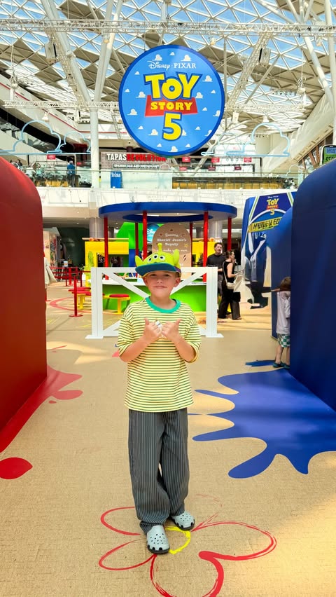 Instagram post by @findingroisin for Westfield London. Caption reads: [...] Toy Story FREE event opens today....