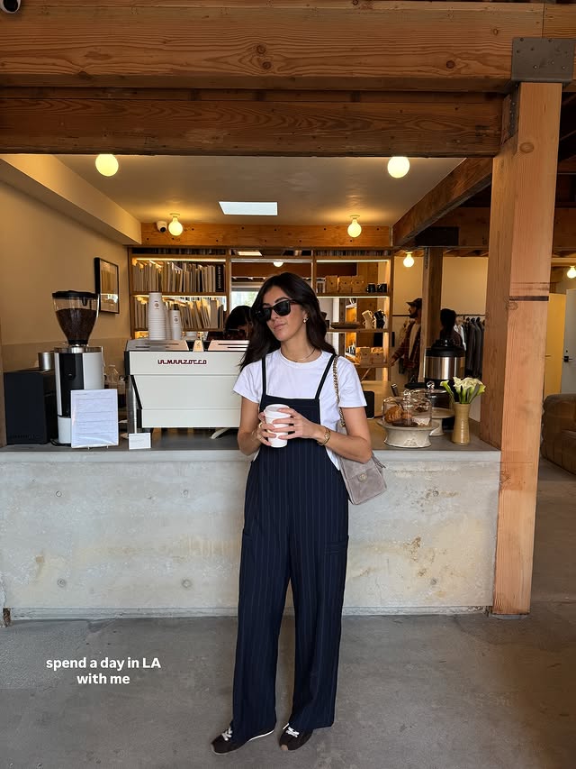 Instagram post by @lisagermaneau for Promod. Caption reads: spend a day with me in Los Angeles @promod....