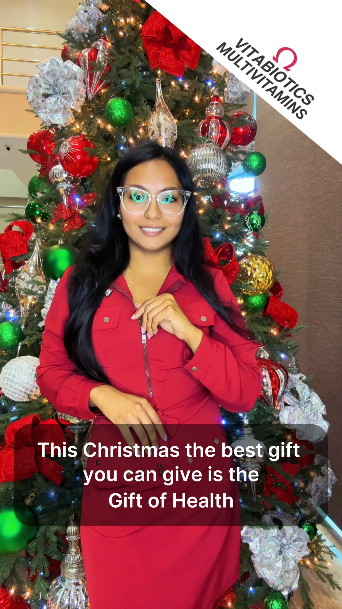 Instagram post by @thesarahshow313 for Vitabiotics. Caption reads: [...] Gift of Health for the Holidays with....