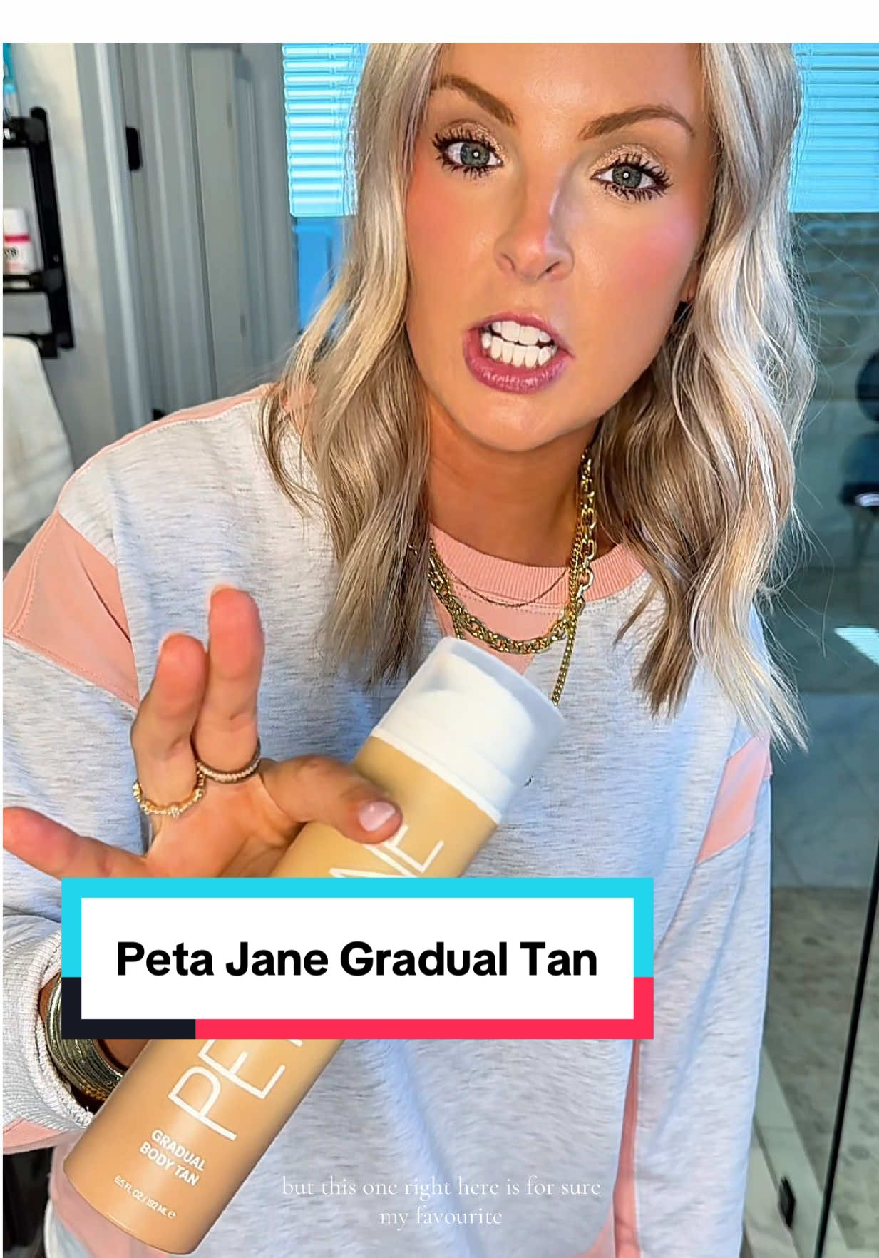 TikTok post by @leahkatm22 for Peta Jane Beauty. Caption reads: THANK you @Peta Jane Beauty for giving us self....