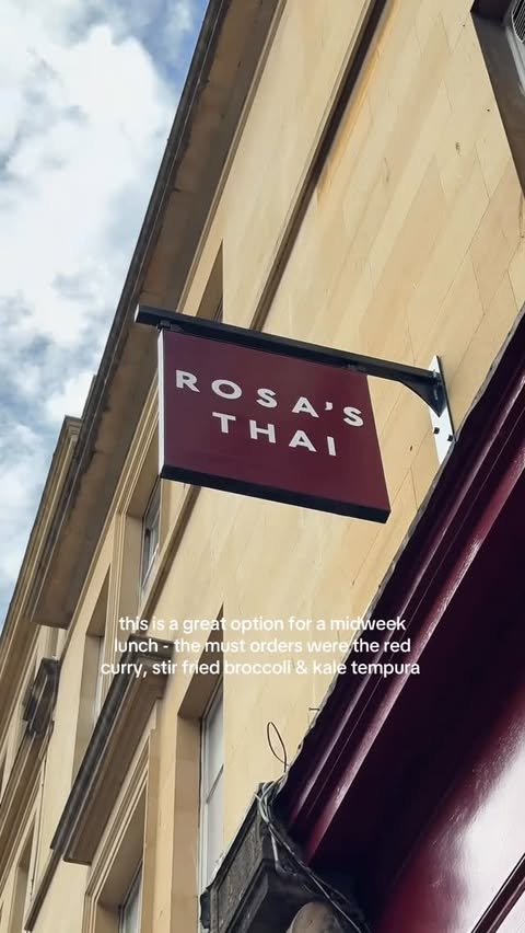 Instagram post by @batheats for Rosa's Thai. Caption reads: [...] dishes and a nam dang manao soda) at....