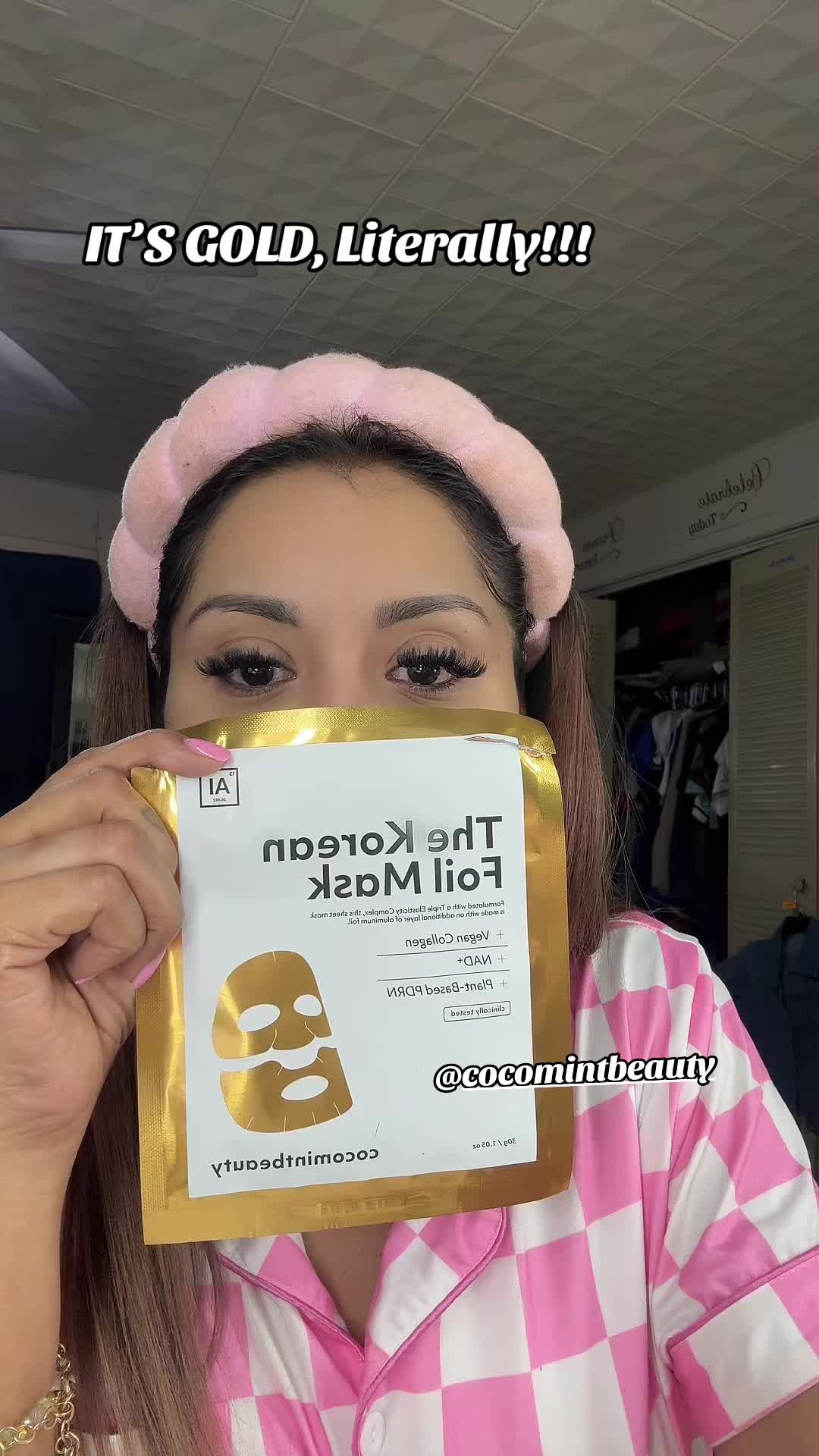 TikTok post by @anacosinomize for Cocomint Beauty. Caption reads: [...] skin feeling soooo good and cool!!!....