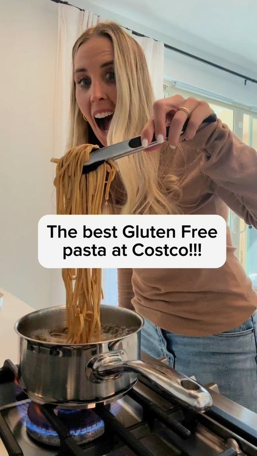 Instagram post by @costcoguide for Taste Republic. Caption reads: @taste_republic gluten-free Cauliflower Linguini....