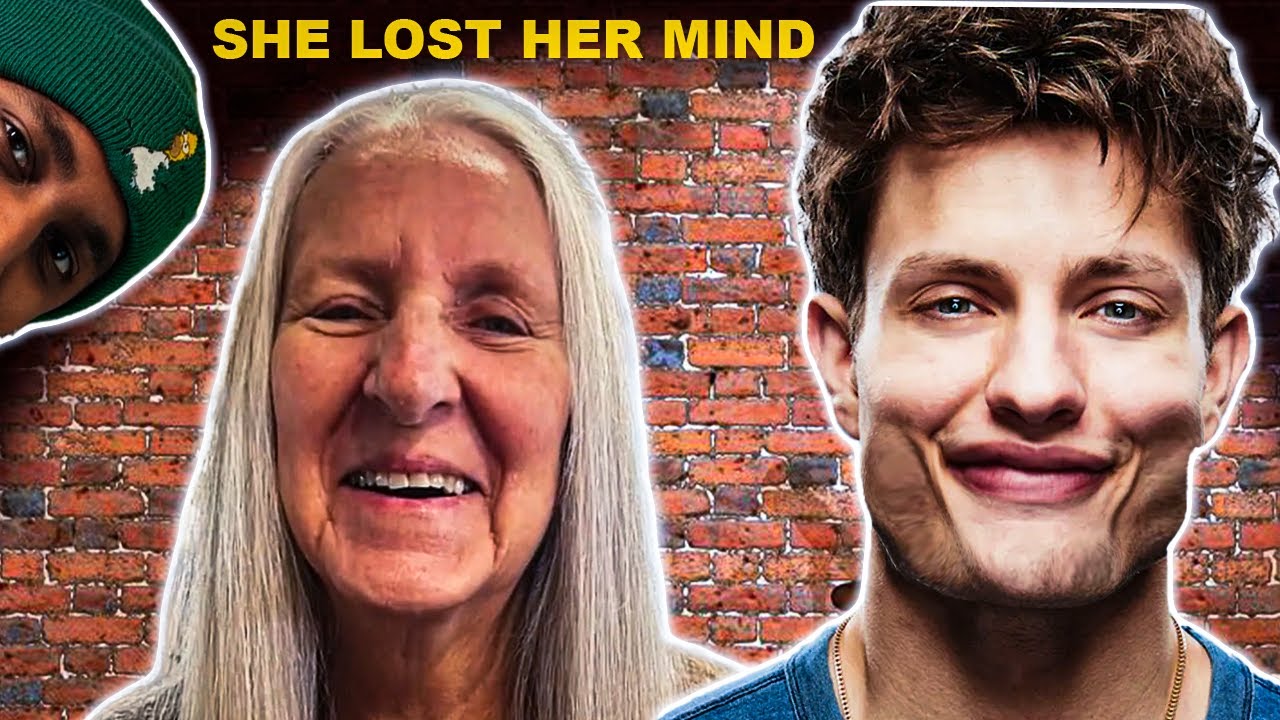YouTube post by @sixteenleo for Invideo. Caption reads: 70 Year Old Lady Falls For Fake Matt Rife  (But....