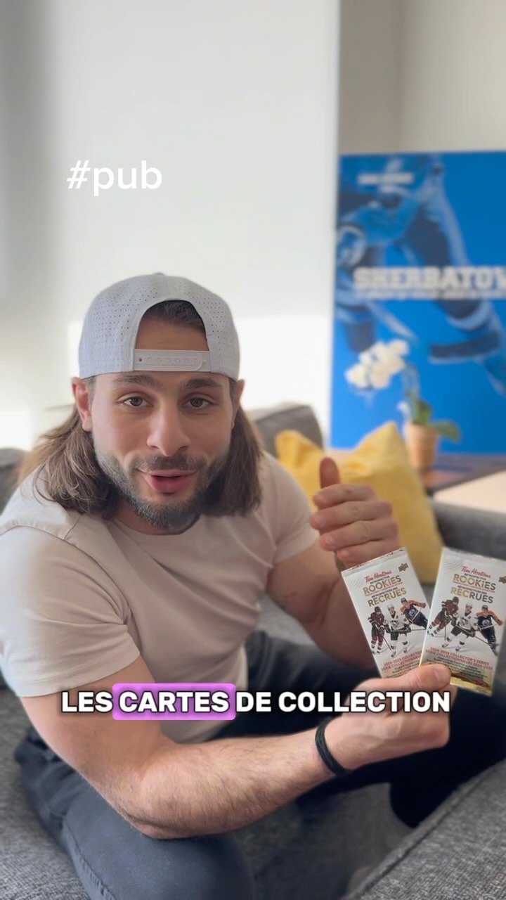Instagram post by @sherbatov for Tim Hortons. Caption reads: Les nouvelles cartes Rétrospectives des recrues....