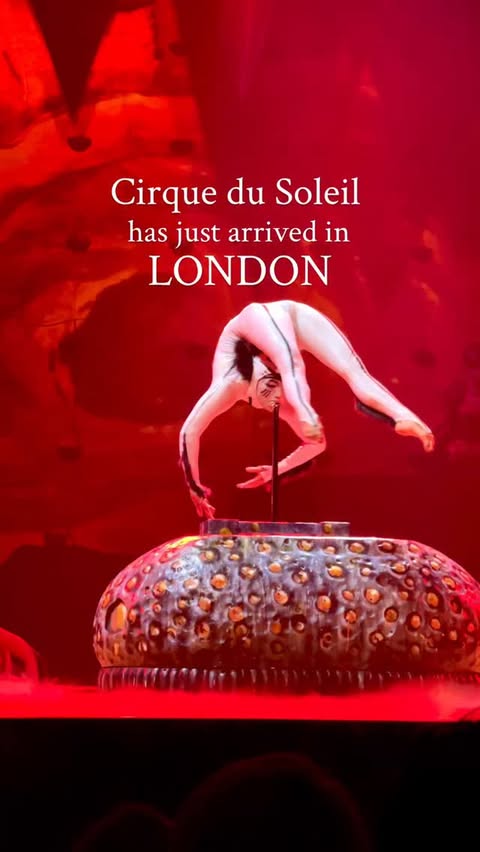 Instagram post by @lostinsamuel for Cirque du Soleil. Caption reads: 🎪 Cirque du Soleil is back in London!....