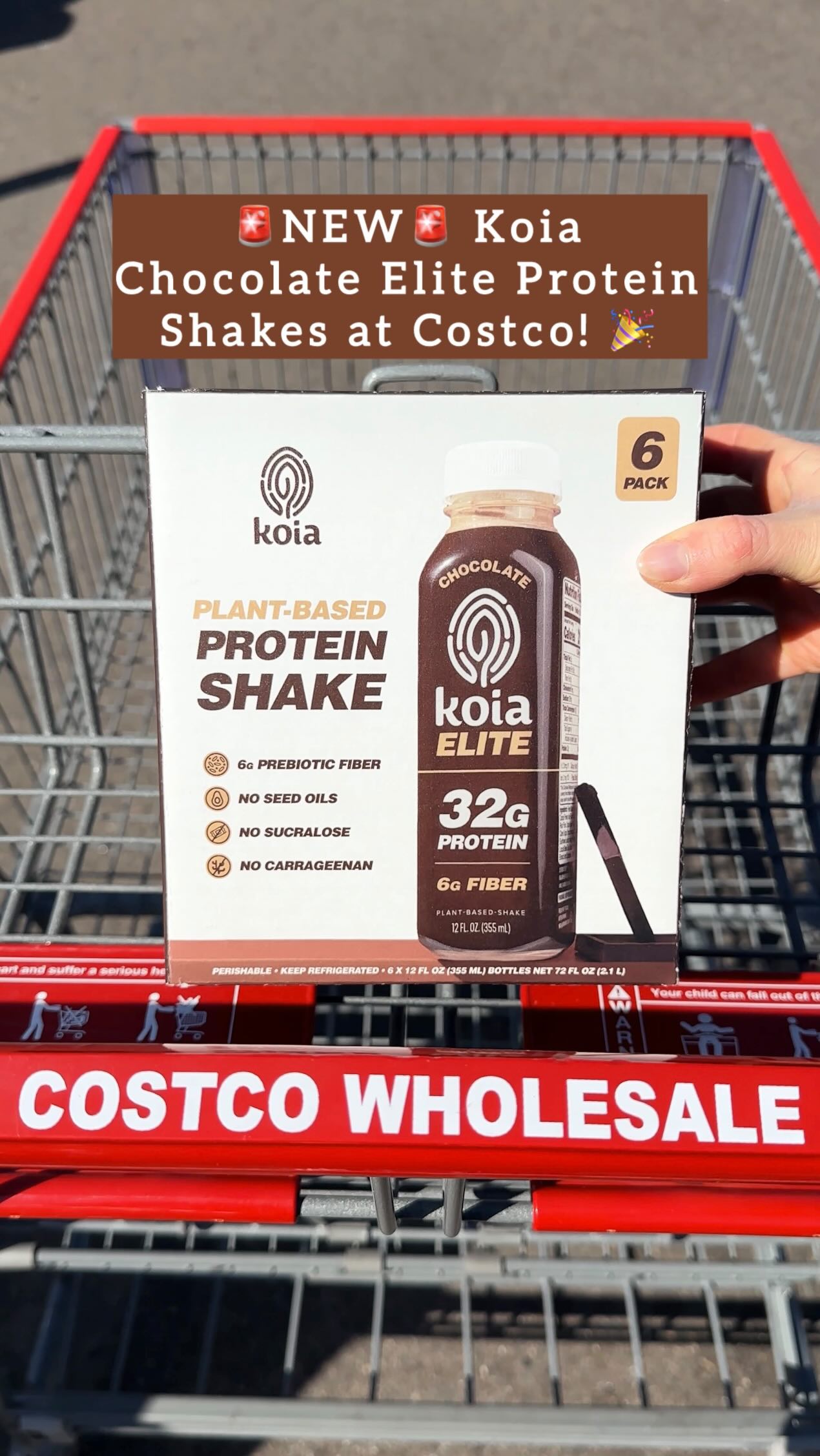 Instagram post by @costcofoodreviews for Koia. Caption reads: #ad Big news… @drinkkoia just dropped their....