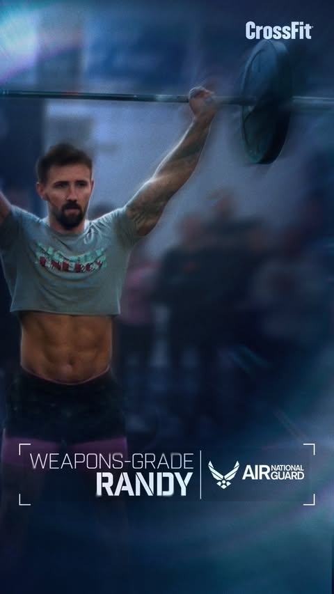 Instagram post by @coachnmathew for CrossFit. Caption reads: What’s your Randy time? ⏱️ Watch CrossFit Games....