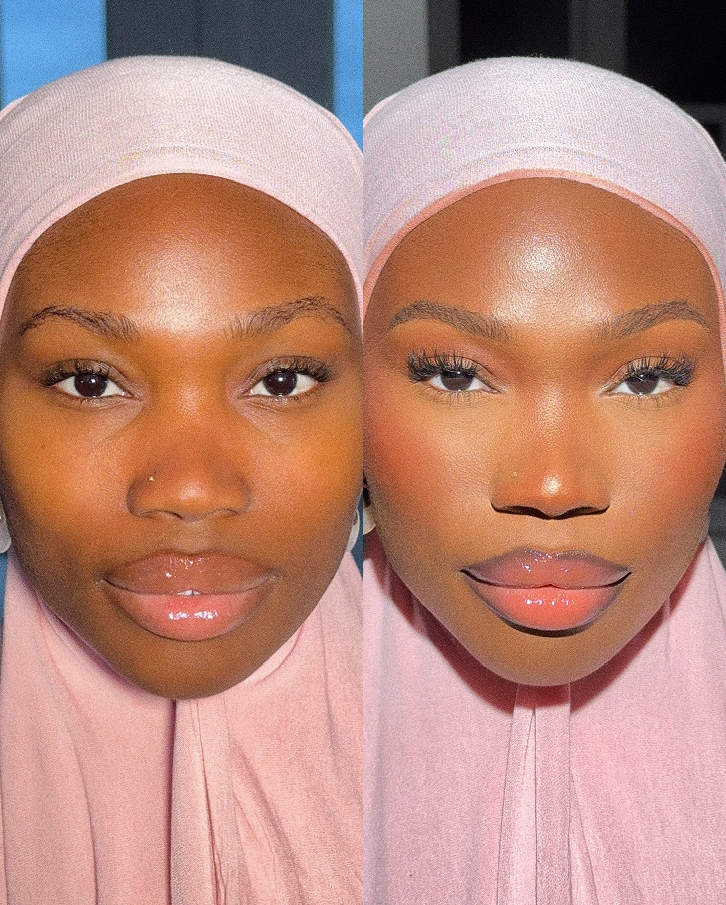 Instagram post by @hanifahbusairi for Doll Beauty. Caption reads: Before & After Glam ✨🫶 Buy 2, Get 30% OFF on....