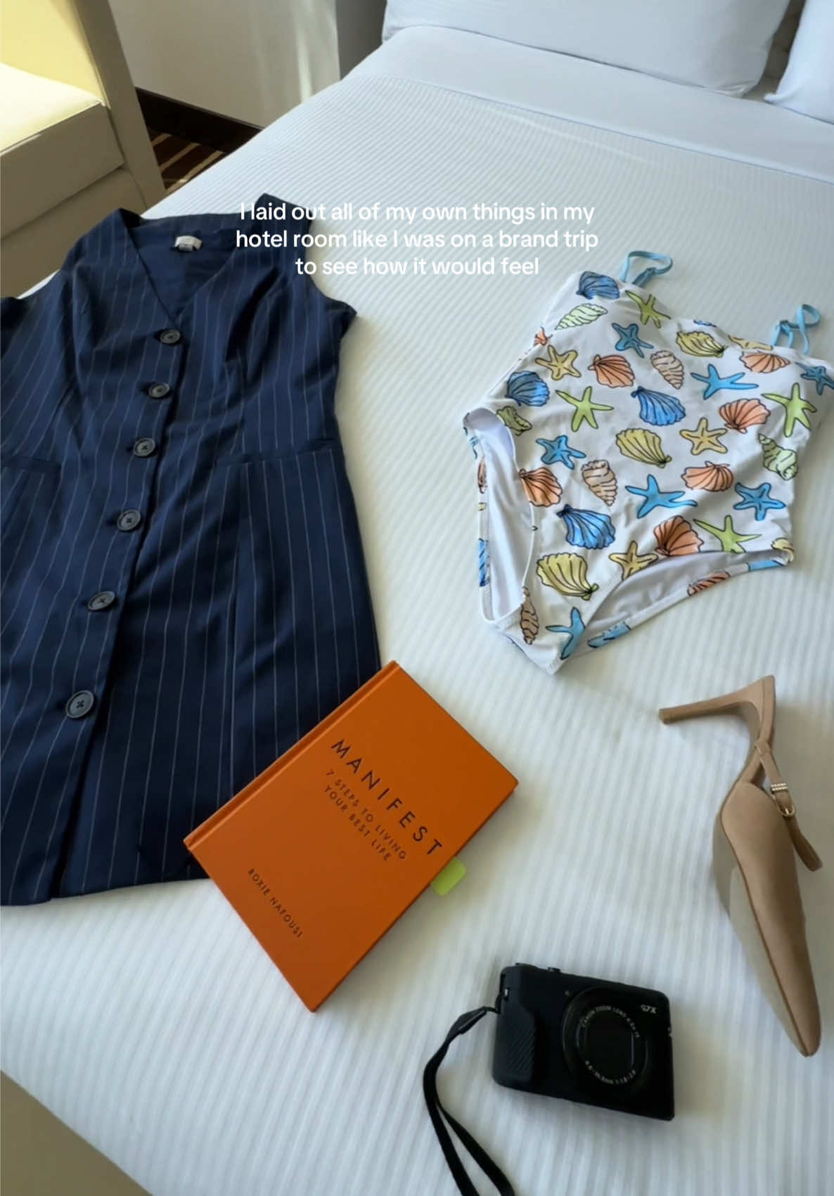 TikTok post by @danelynnn for ONE SIZE BEAUTY. Caption reads: tagged along on my husband’s work trip so this is....
