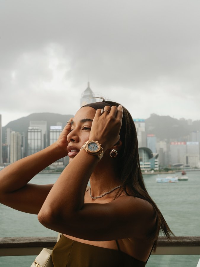 Instagram post by @hannahbronfman for Audemars Piguet. Caption reads: With my AP family in one of my favorite cities in....