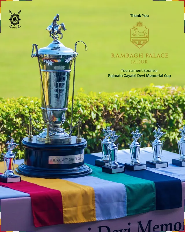Instagram post by @rajasthanpoloclub for Taj Hotels. Caption reads: As the curtains fall on a remarkable season, we....