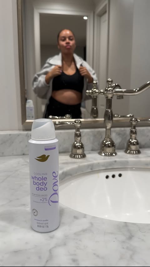 Instagram post by @trimiesha.joyner for Unilever. Caption reads: [...] pregnancy sweat and odor get us. 

@samsclub....