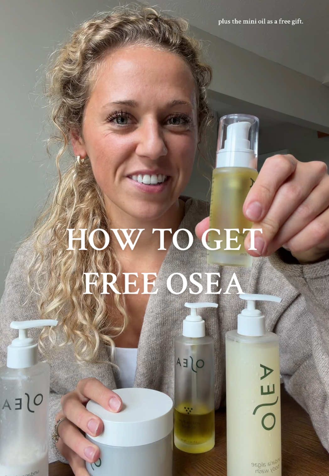 TikTok post by @healthywithlexie for OSEA Malibu. Caption reads: [...] INSANE!! 🌊🐚 4 full-size @OSEA Malibu....