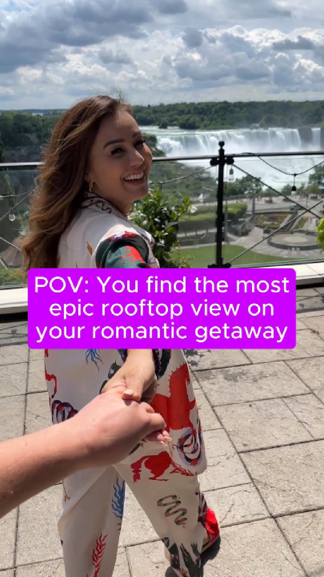 Instagram post by @sheratonfallsview for Destination Ontario. Caption reads: 🥰🥰🥰🥰 We truly had a spectacular view from the....