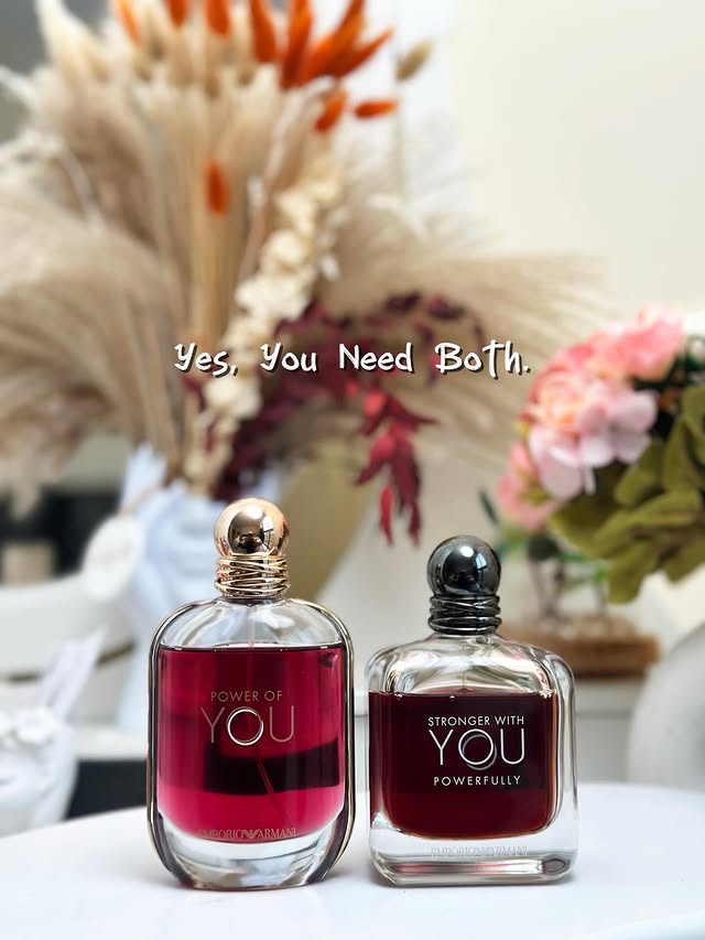 Instagram post by an influencer for Armani beauty. Caption reads: [...] With You Powerfully by @armanibeauty which....