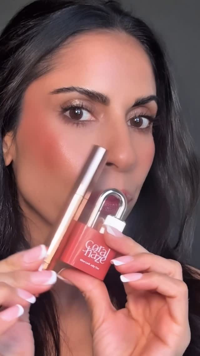 Instagram post by @beautybubble0326 for Coral Haze. Caption reads: Glow Lock Jelly Tint - @coralhaze_beauty - #gifted....