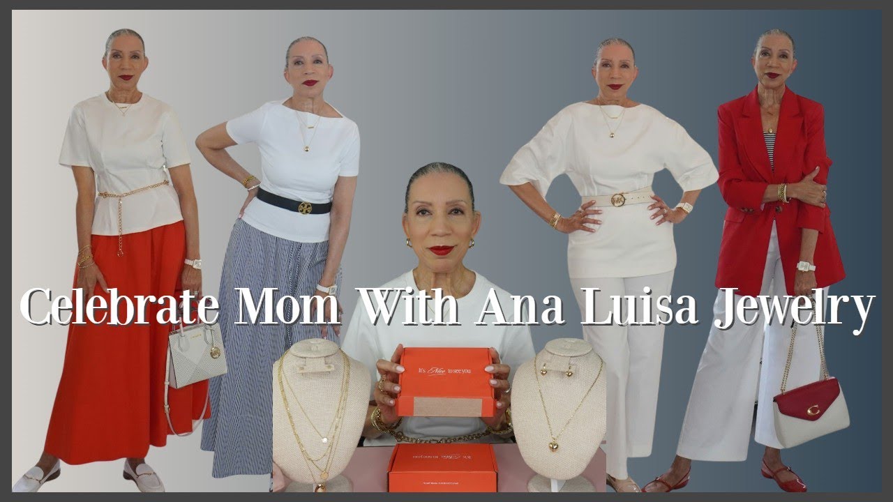 YouTube post by @DebraBerry for Dermelect. Caption reads: Casual Spring/Summer Styles + Ana Luisa Jewelry....