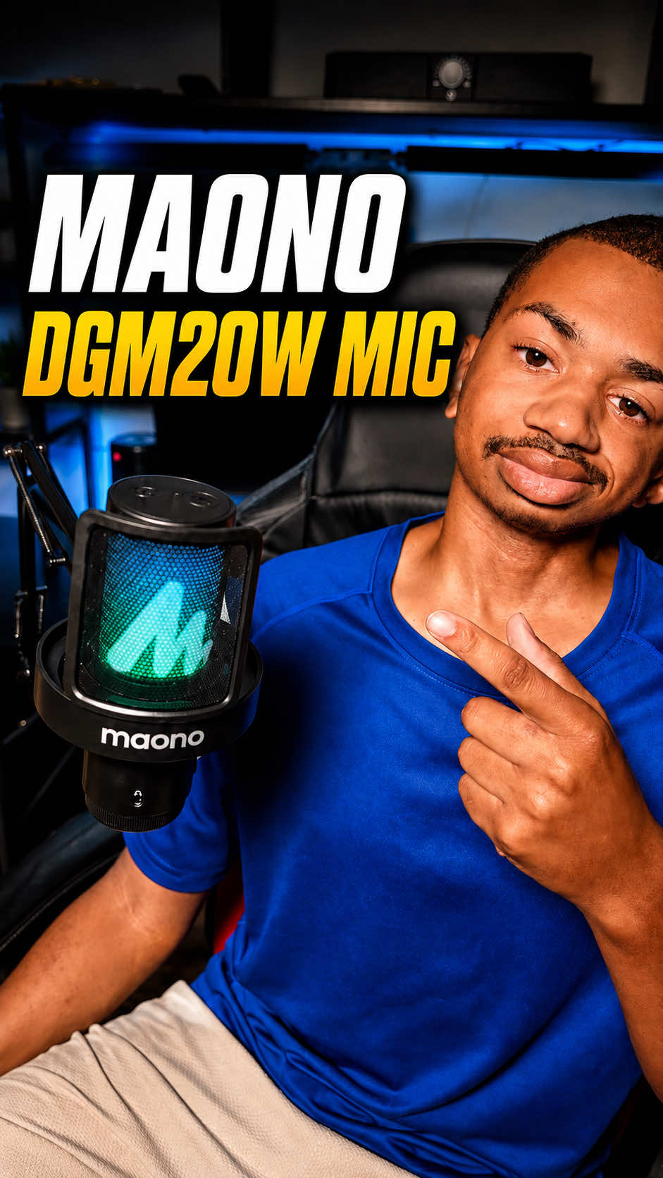 TikTok post by @the.quiet.hustler5 for Maono. Caption reads: MAONO went wireless with the DGM20W, and this....