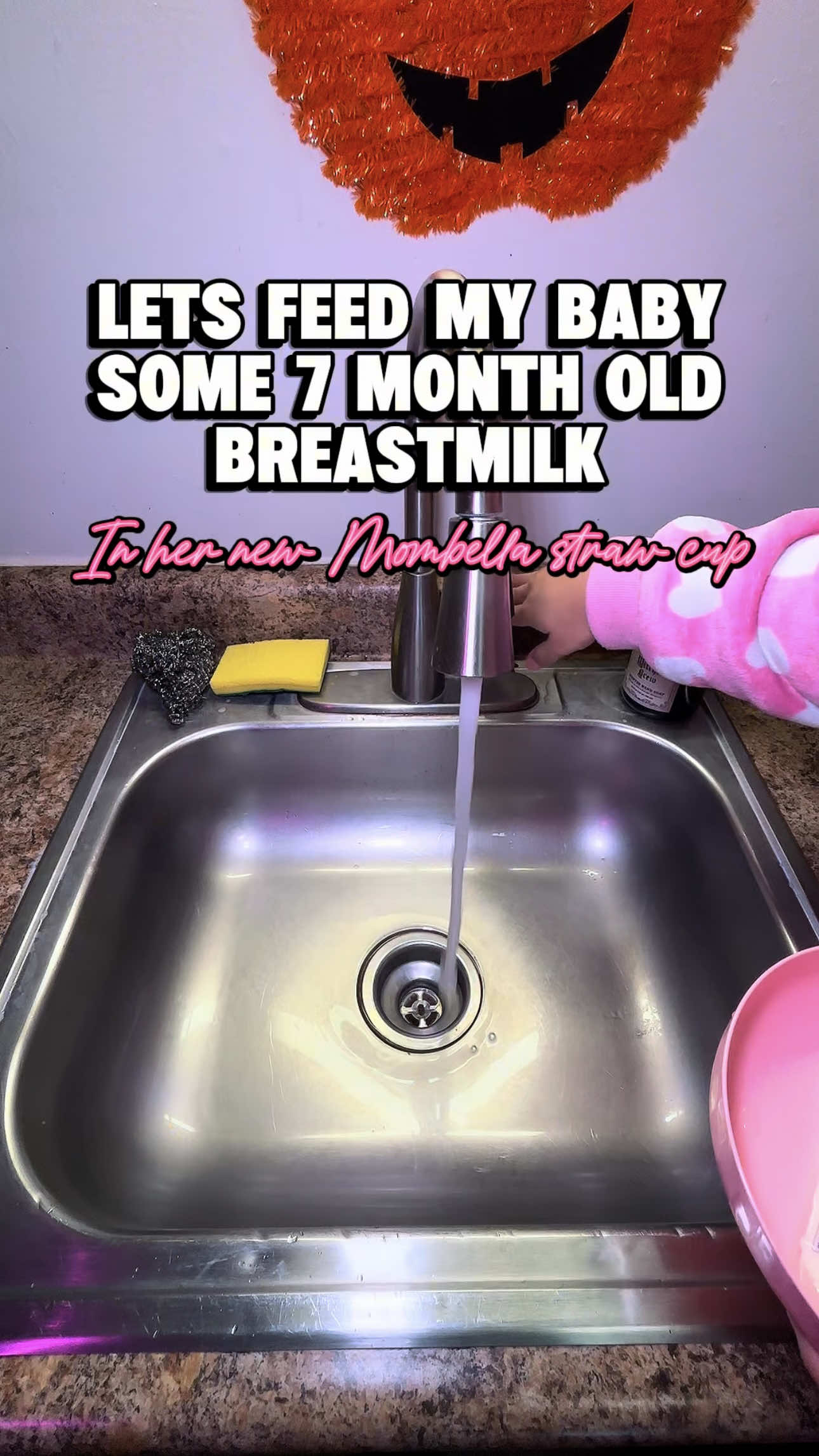 TikTok post by @themamalola for mombella official. Caption reads: So glad I started my girly on a straw cup! ☺️ this....