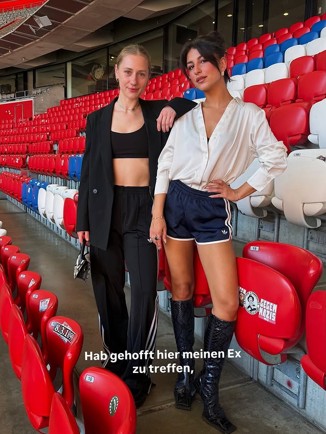 Instagram post by @xphiara for LeGer by Lena Gercke. Caption reads: [...] cheering for @glodisperla, wearing....