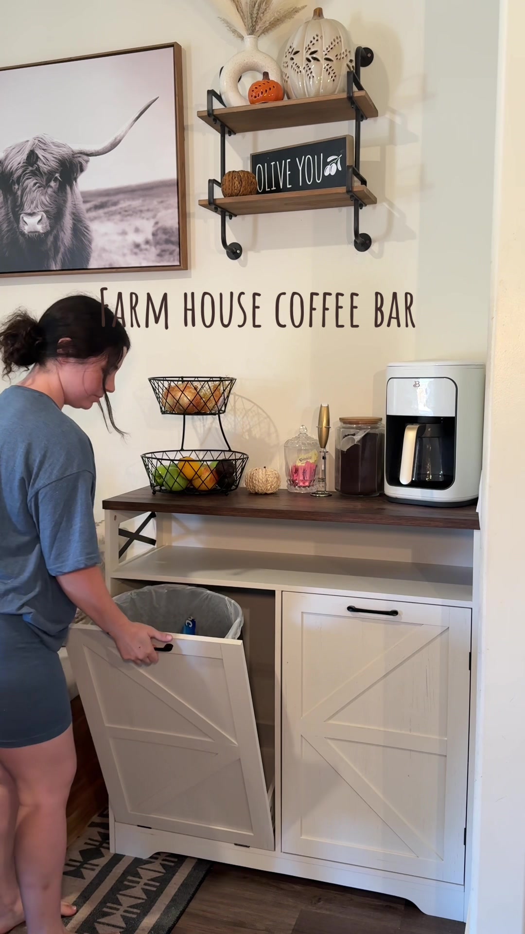 TikTok post by @maddstiktokss for Vabches. Caption reads: Farmhouse coffee bar @Vabches   #farmhouse....