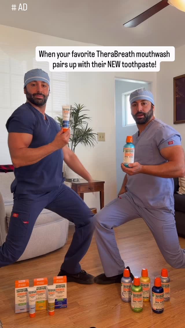 Instagram post by @jerry_rdh for TheraBreath. Caption reads: What’s better than @therabreath mouthwash?....
