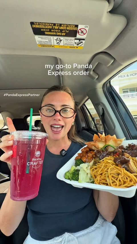 Instagram post by @summerinvb for Panda Express. Caption reads: #pandaexpresspartner My go-to....