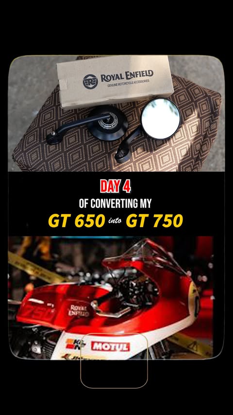 Instagram post by @rahulsoni_1997 for Royal Enfield. Caption reads: [...] today's episode we have upgraded to....