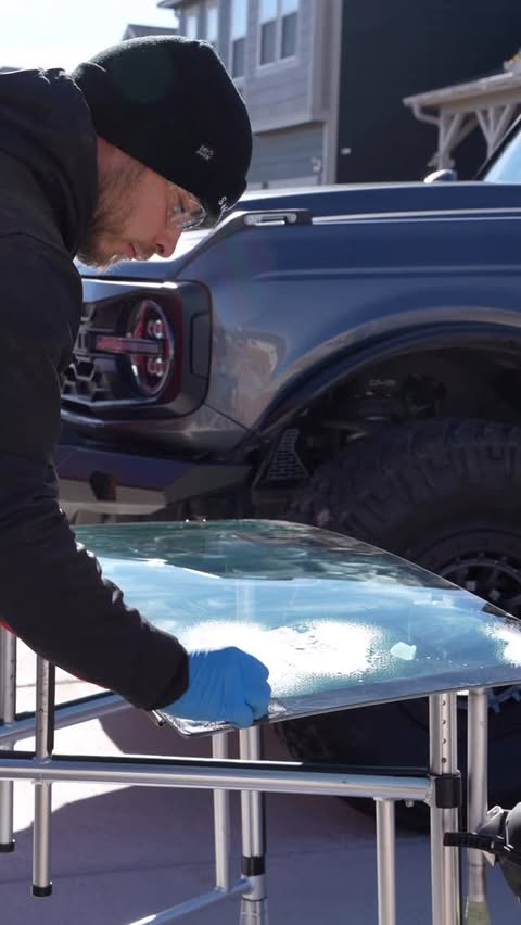 Instagram post by @badoverland for – ICECOFREEZER. Caption reads: Do you have an 8-inch (windshield crack)? Is your....