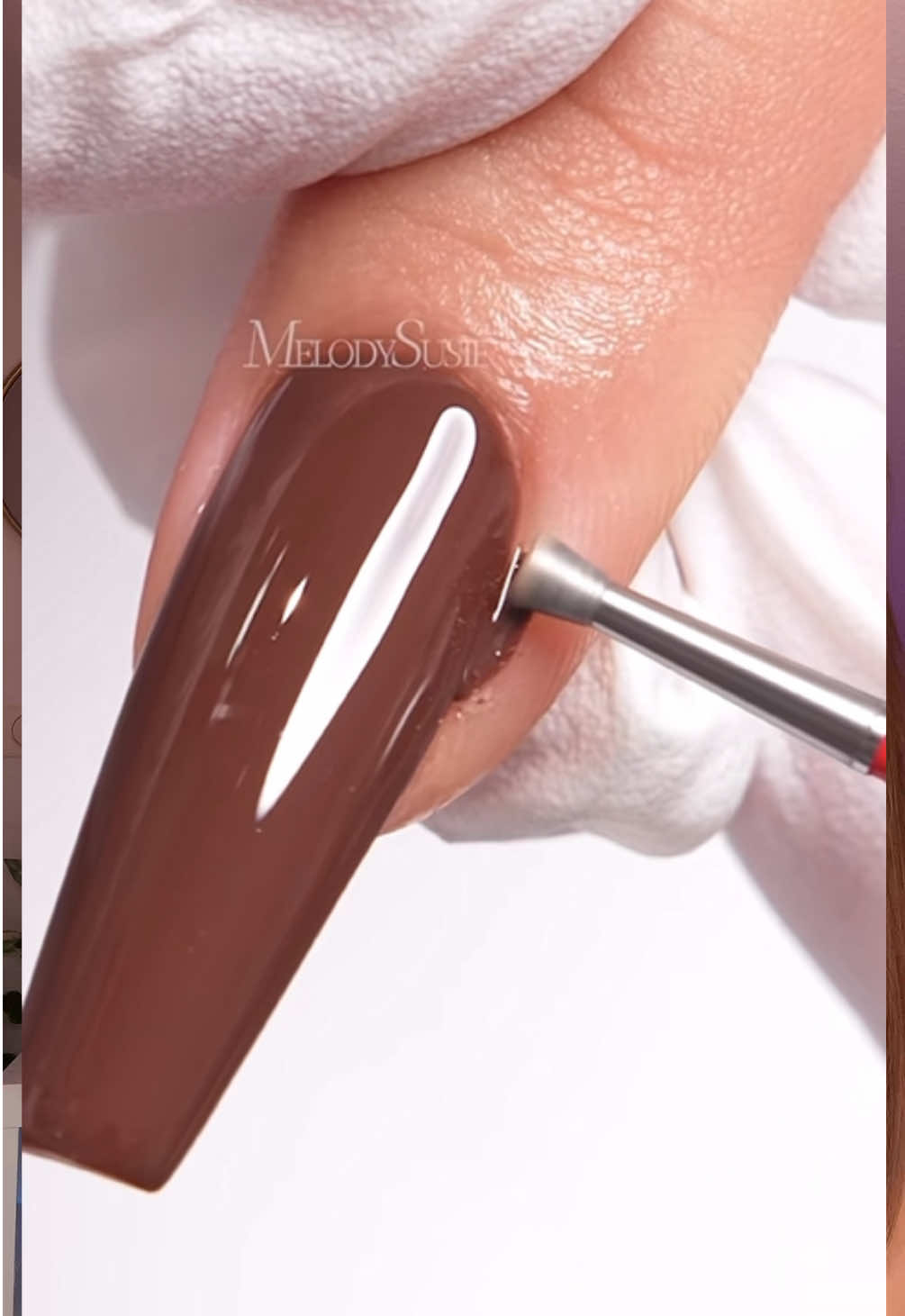 TikTok post by @nailsbyschimanskide for MelodySusie. Caption reads: Cr. @melodysusie #nails.