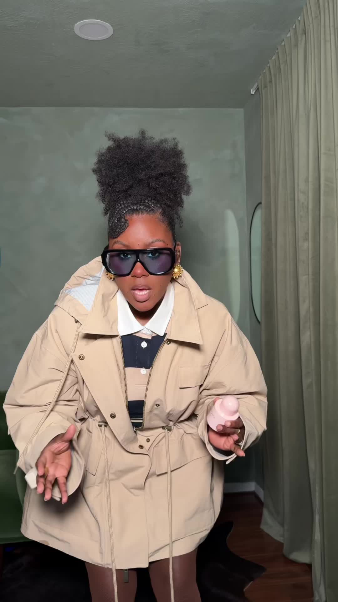 TikTok post by @heleciawill for BROWN GIRL Jane. Caption reads: [...] Do 100 sprays!!!! #perfumetiktok....