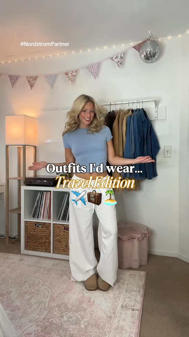Instagram post by @haley__robinson for Nordstrom. Caption reads: Which outfit would you wear? You can shop all....