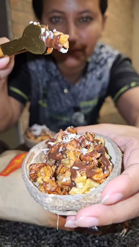 Instagram post by @amber_fredericks for Brand Advisor. Caption reads: [...] #gifted #ASMR #ChocolateChurros....