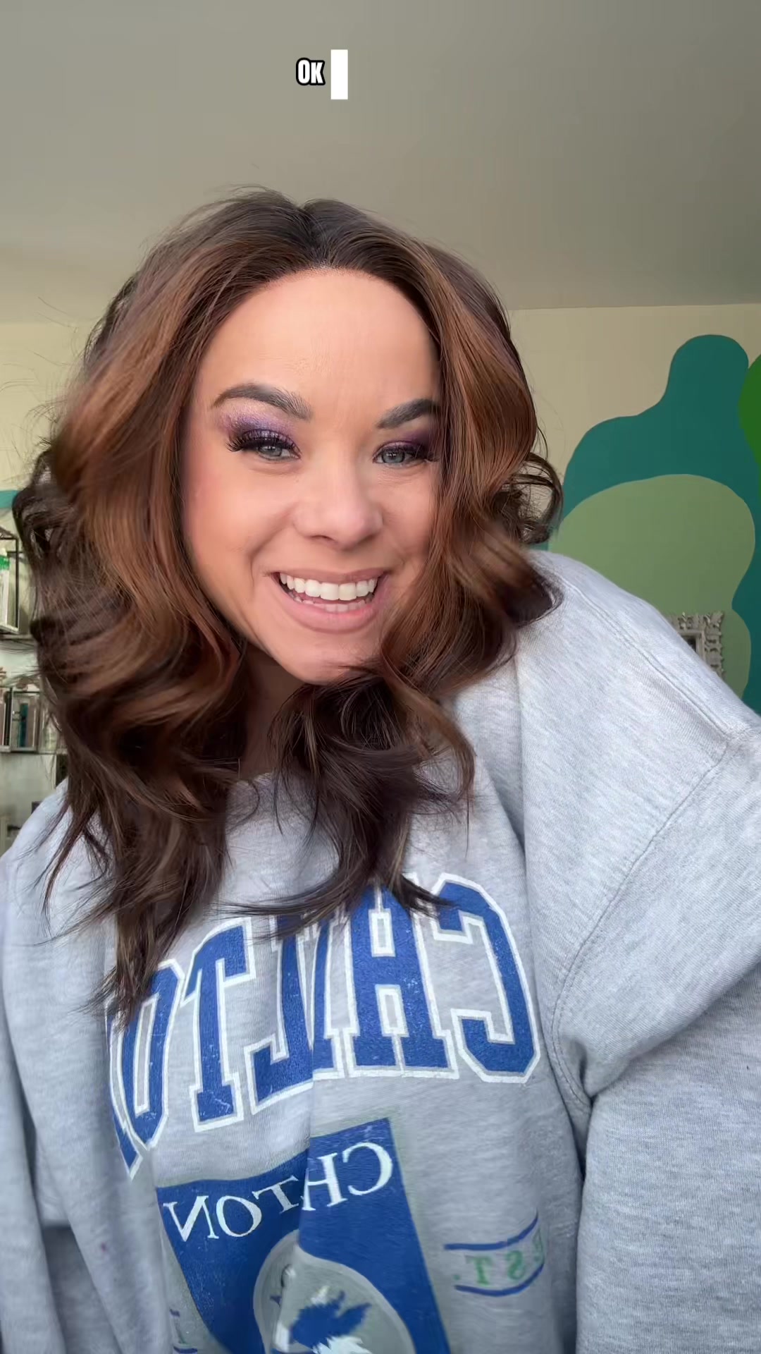 TikTok post by @elizabethwearswigs for Chelsey Smith Cosmetics. Caption reads: Sharpay Americano Monofilament from @Chelsey Smith....