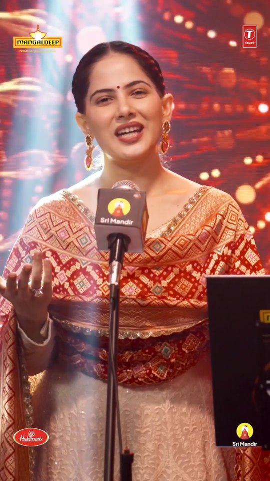 Instagram post by @bollywoodmusiclover for Sri Mandir. Caption reads: Pyaara saja hai tera dwar bhawani 🙏 

"Aa Maa Aa....