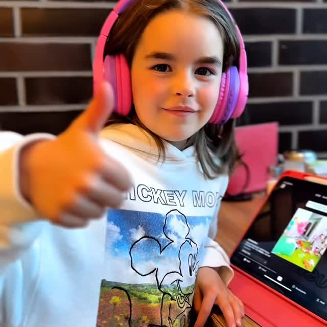 Instagram post by @angelica_s_family for iClever. Caption reads: iClever, Super Durable, Super Fun. 🎧 🤩 [...].