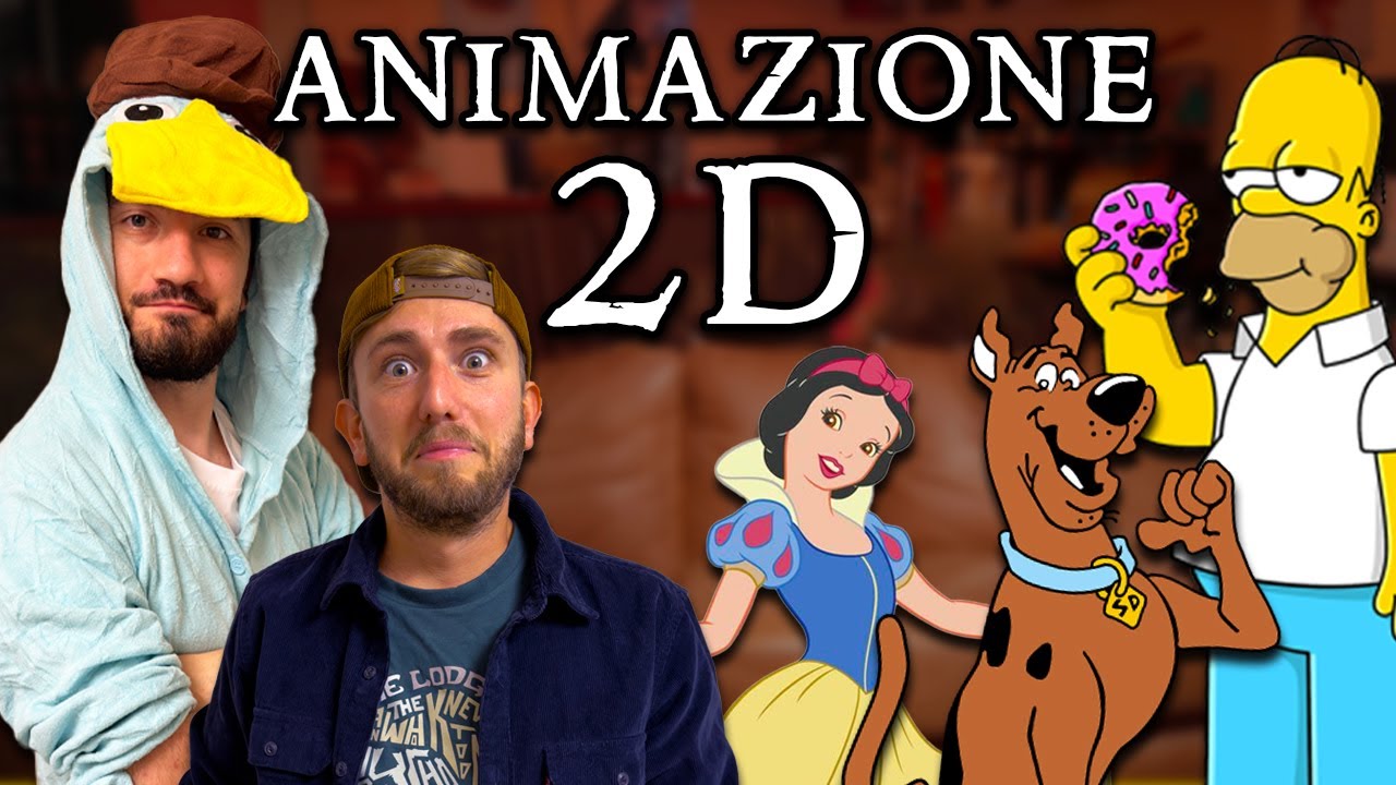 YouTube post by @Slimdogs for Pampling. Caption reads: THE HISTORY OF 2D ANIMATION: FROM SNOW WHITE TO....