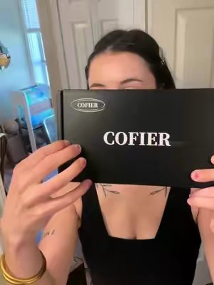TikTok post by @tristinmilam21 for COFIER Lashes. Caption reads: [...] no mess. just LASHES 😮‍💨✨ these @Cofier....