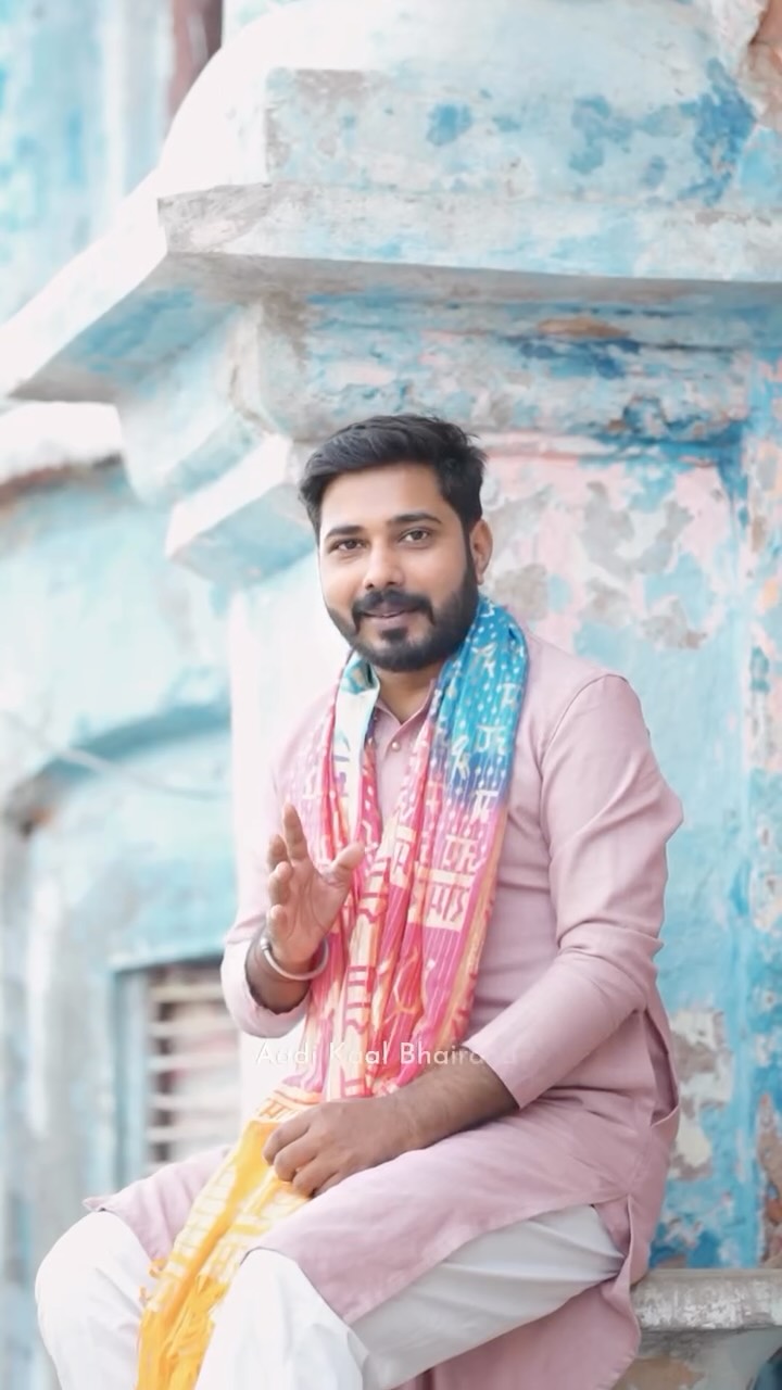 Instagram post by @awadhwalehai for Sri Mandir. Caption reads: The unseen gate of Kashi… where devotion meets....