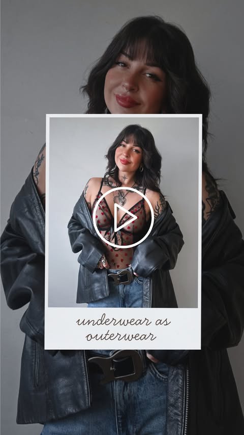 Instagram post by @clogascoigne for Ann Summers. Caption reads: ad | styling @annsummers underwear as outerwear....