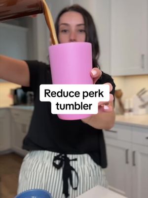 TikTok post by @peach.sleep for Reduce. Caption reads: [...] #coffeetumbler #coffeemug #travelmug @Reduce.