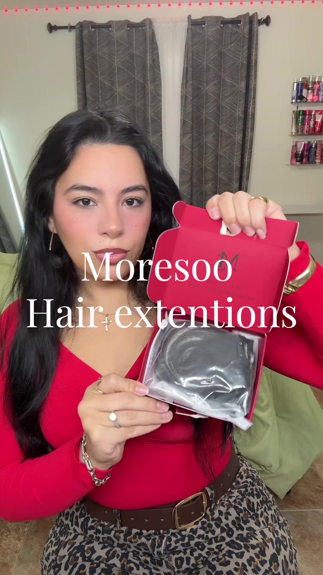TikTok post by @genesismarii for Moresoo Hair. Caption reads: @MORESOO HAIR #moresoohair #moresoohairextensions....