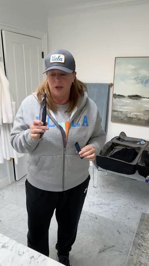 Instagram post by @coachcoriclose for Burst Oral Care. Caption reads: [...] - bluetooth speaker for tunes -....