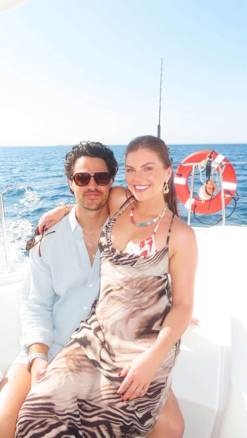 Instagram post by @spencer.conley for Alaska Airlines. Caption reads: Jess hates layovers so we booked the only nonstop....