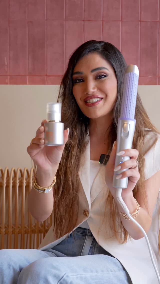 Instagram post by @nannumagdy for SHEGLAM. Caption reads: SHEGLAM Cool Lock Airflow Styler, New 2 in 1....